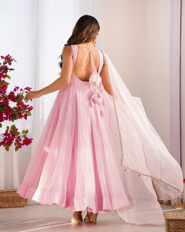 Royal MirrorGlow Georgette Flair Suit