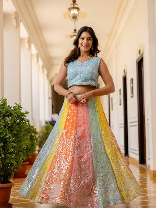 Starfall Luxe Sequin Georgette Lehenga