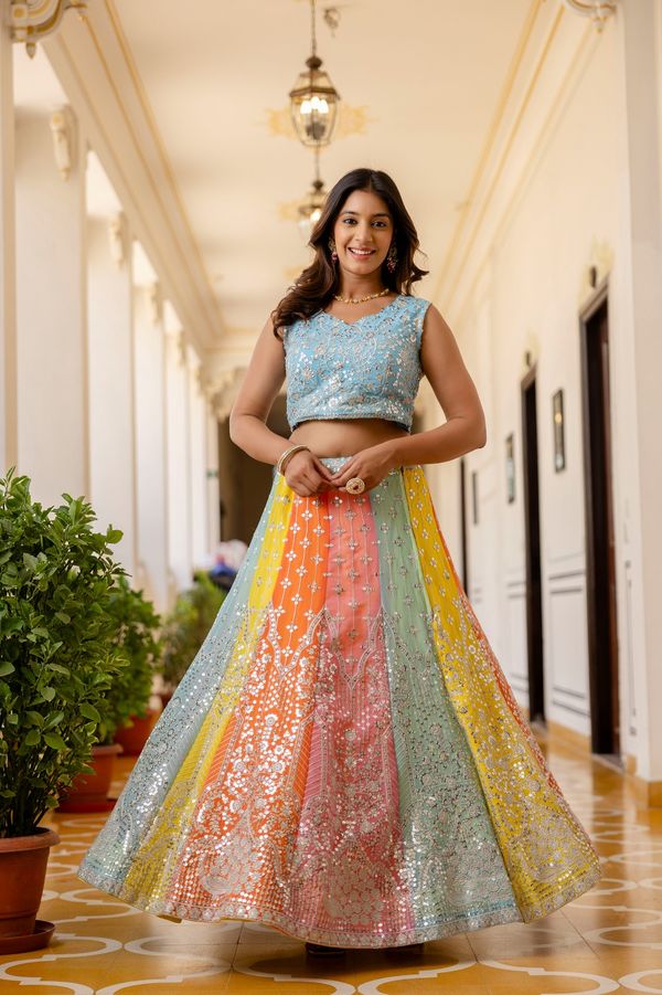Starfall Luxe Sequin Georgette Lehenga