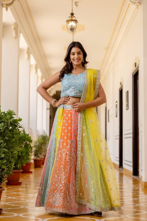 Starfall Luxe Sequin Georgette Lehenga