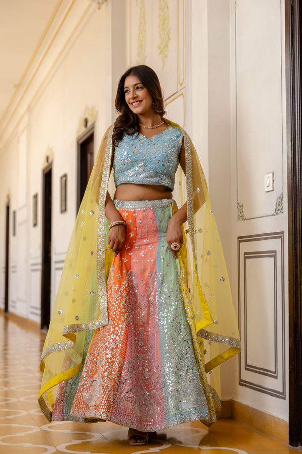 Starfall Luxe Sequin Georgette Lehenga