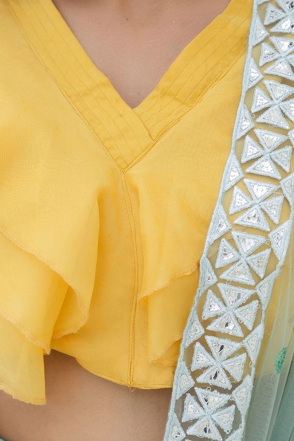 Moonlight Charm Foil Sequin Organza Lehenga