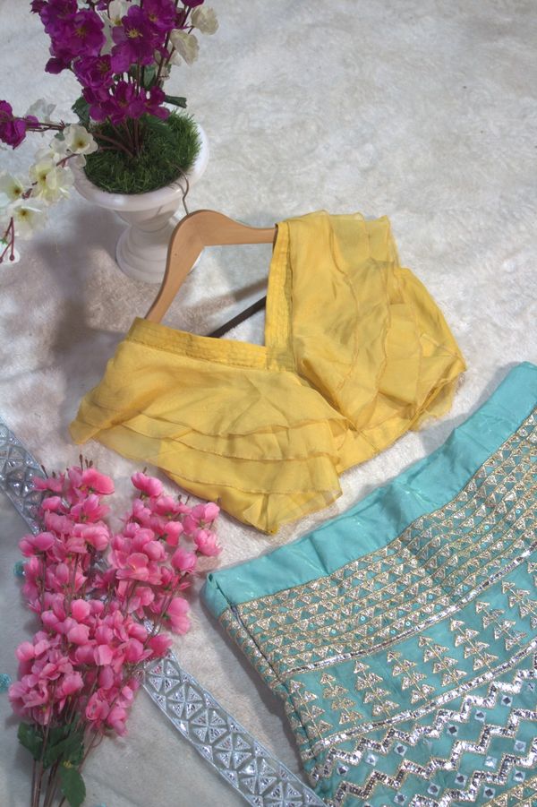 Moonlight Charm Foil Sequin Organza Lehenga