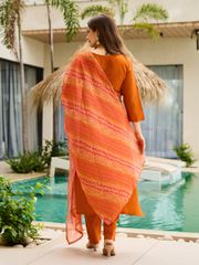 Royal Orange Kurti Pant Set