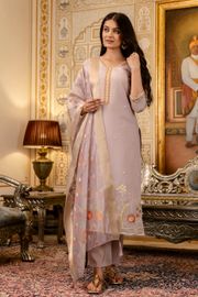 Castilian Pink with Embroidery and Jacquard salwar suits