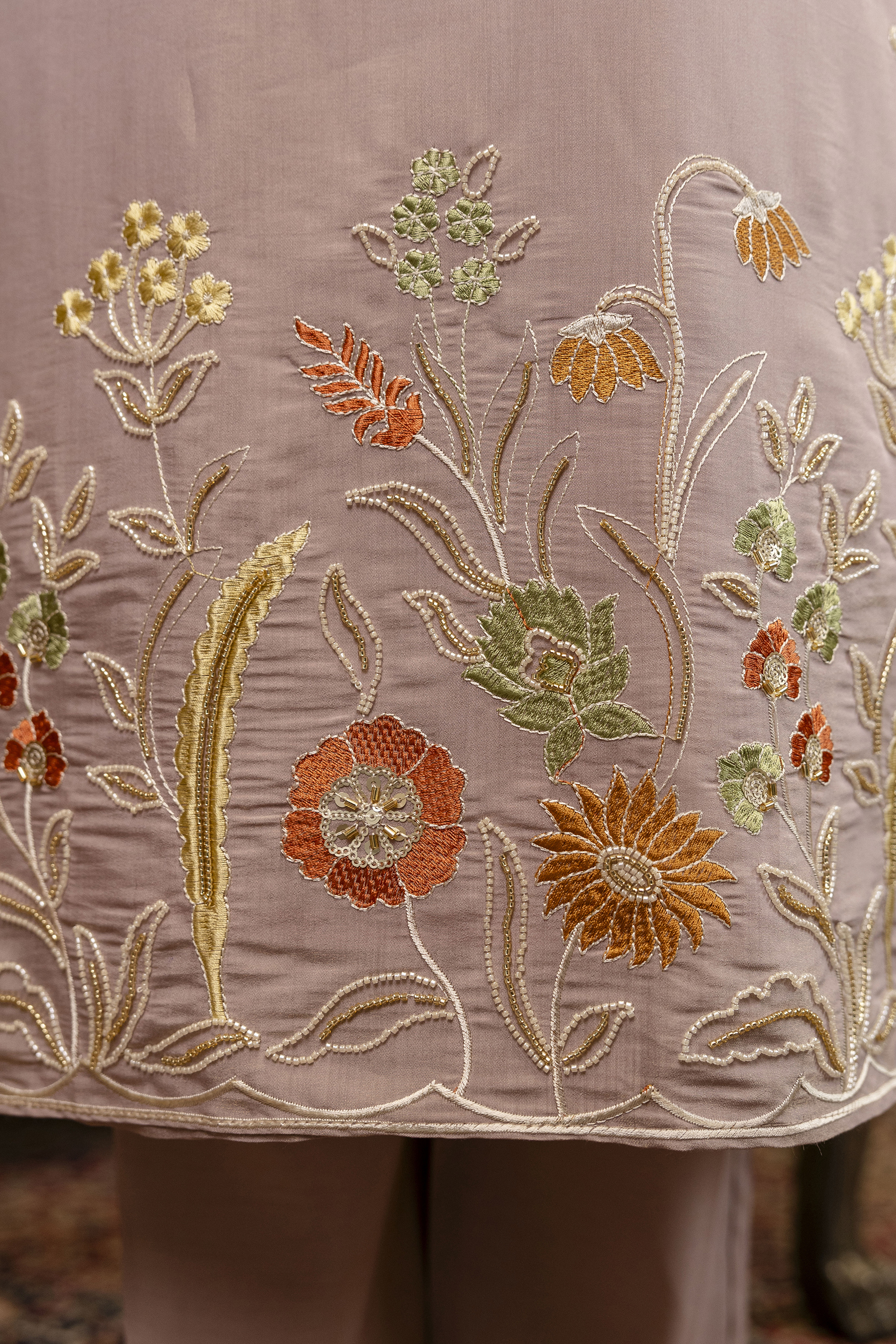 Castilian Pink with Embroidery and Jacquard salwar suits