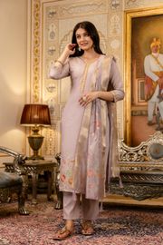 Castilian Pink with Embroidery and Jacquard salwar suits