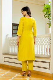 Designer Yellow Salwar Suit with Dupatta