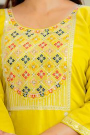 Designer Yellow Salwar Suit with Dupatta