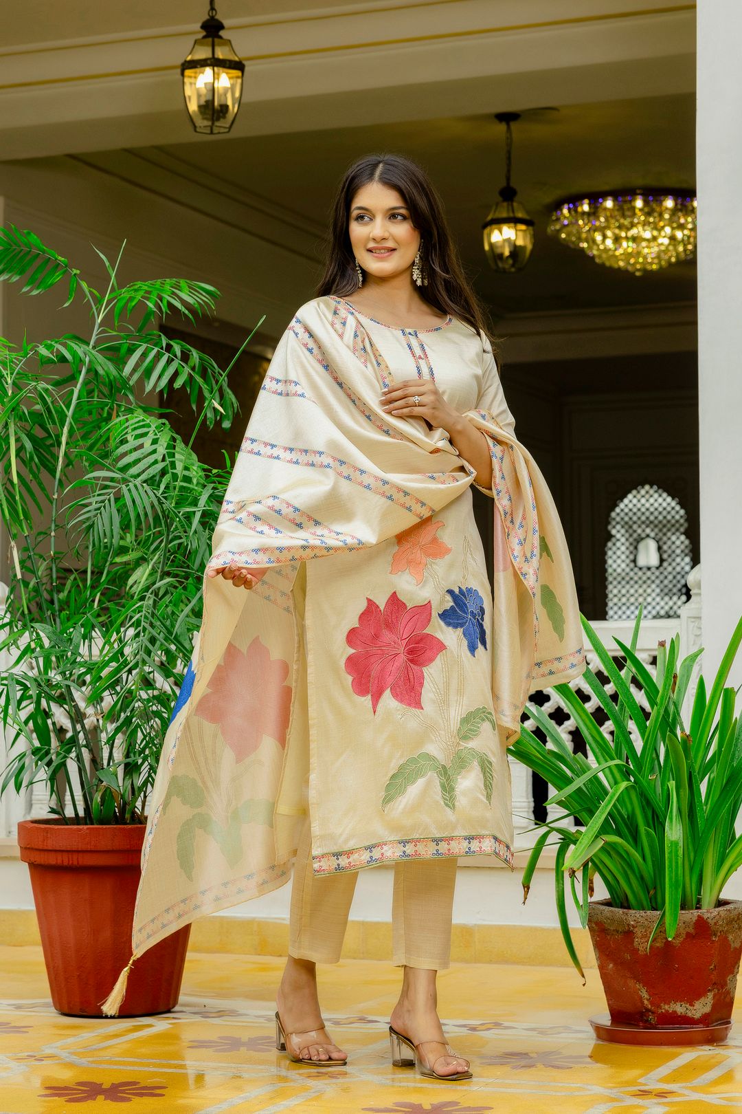 Elegant Camel Shade Salwar Suit Set