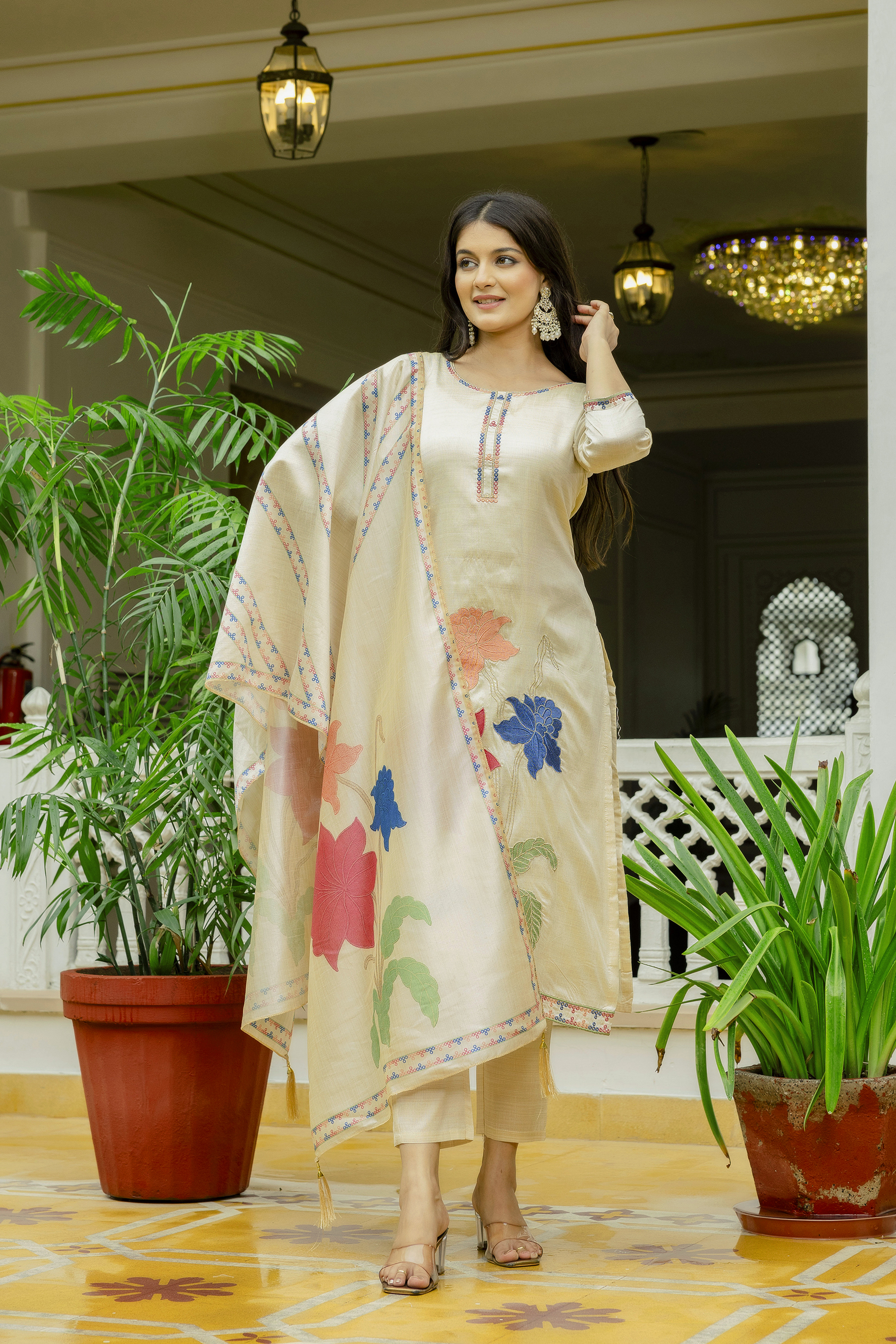 Elegant Camel Shade Salwar Suit Set