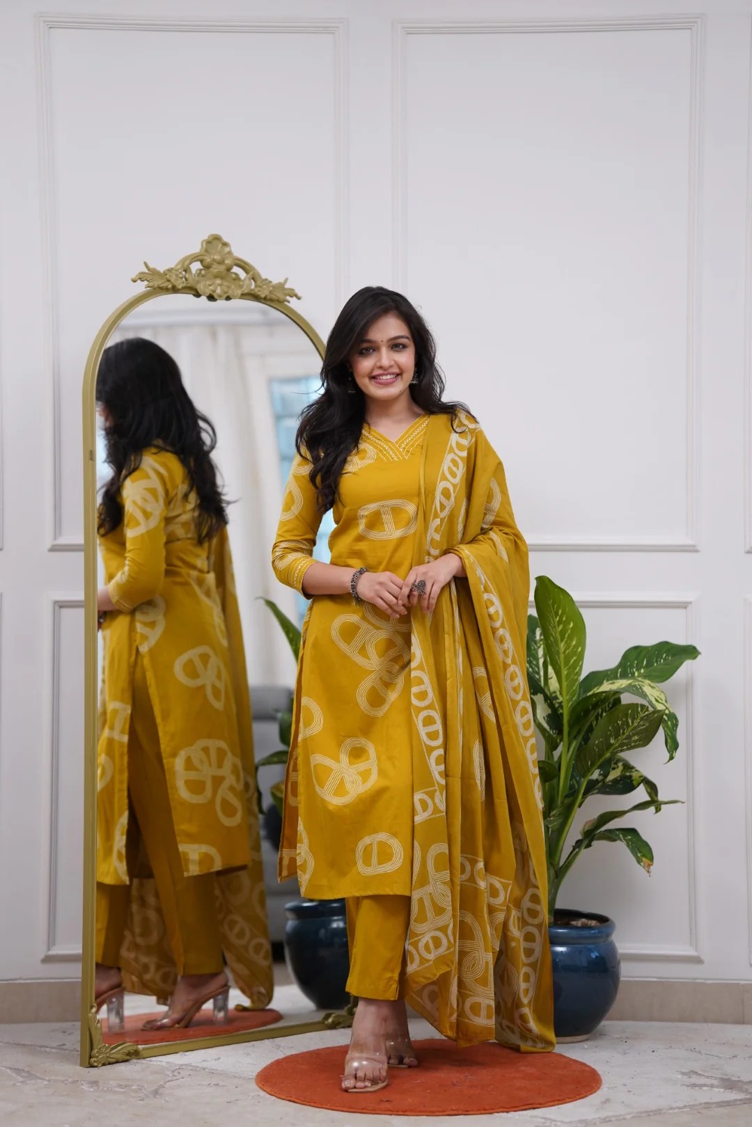 Yellow Chanderi Radiance Embroidered Suit