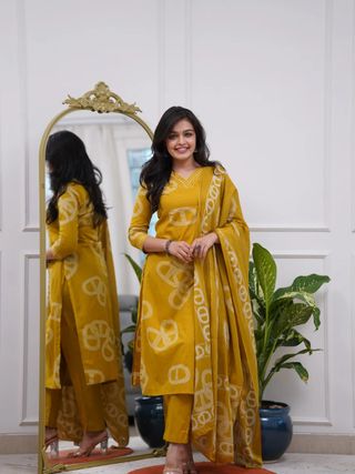 Yellow Chanderi Radiance Embroidered Suit