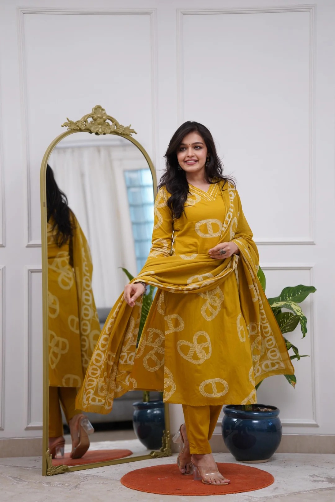 Yellow Chanderi Radiance Embroidered Suit