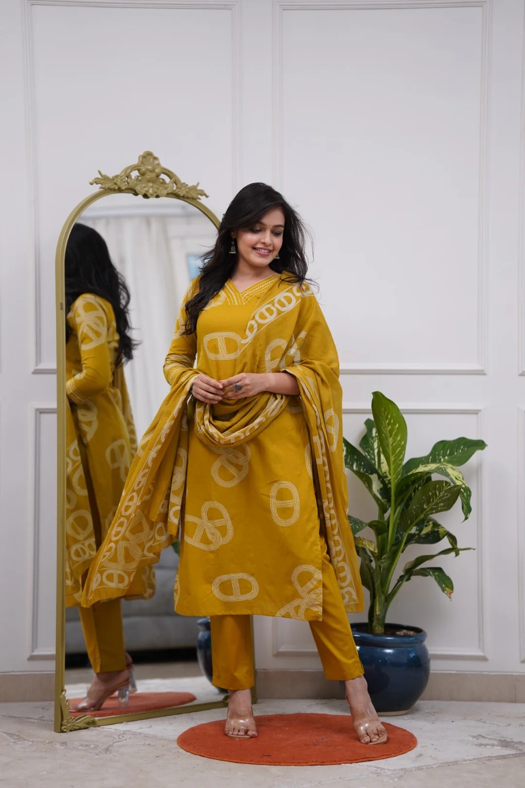 Yellow Chanderi Radiance Embroidered Suit