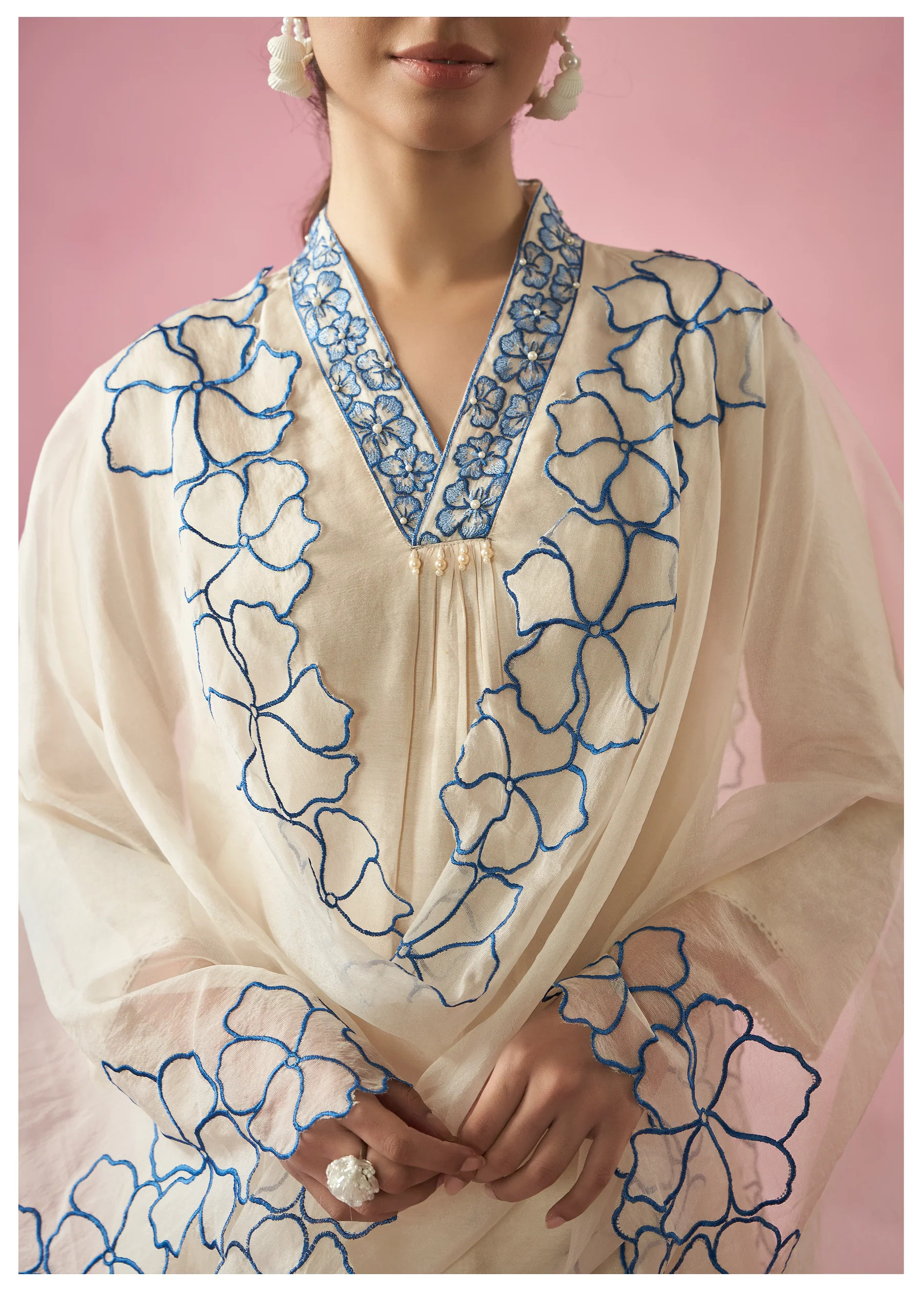 Rayon Elegance Embroidered Suit Set with Organza Dupatta