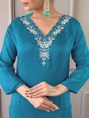 Embroidered Salwar Suit Set for Women