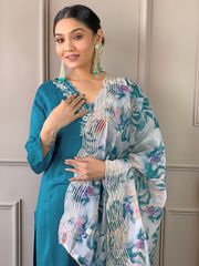 Embroidered Salwar Suit Set for Women