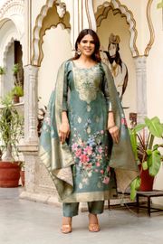 Woven Chanderi Cotton Readymade Salwar Suit