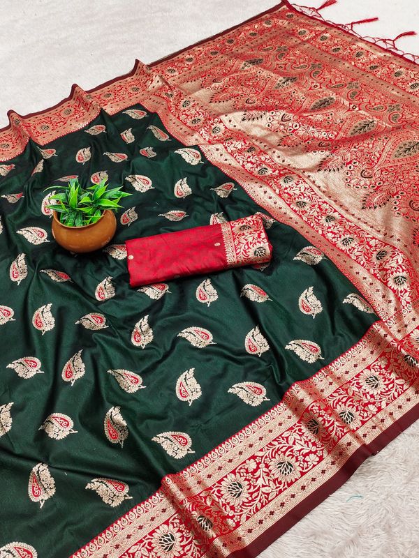 Royal Banarasi Soft Silk Zari Weave Saree