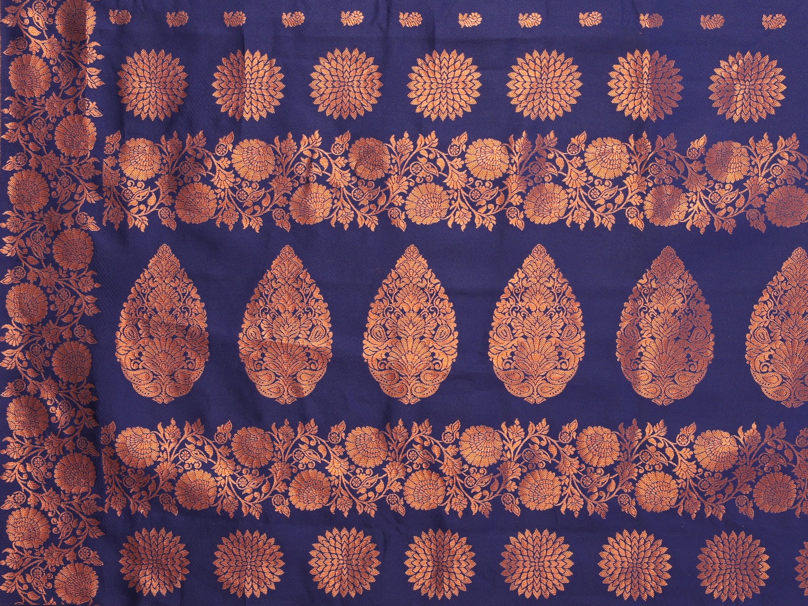 Royal Blue Banarasi Soft Silk Zari Weave Saree