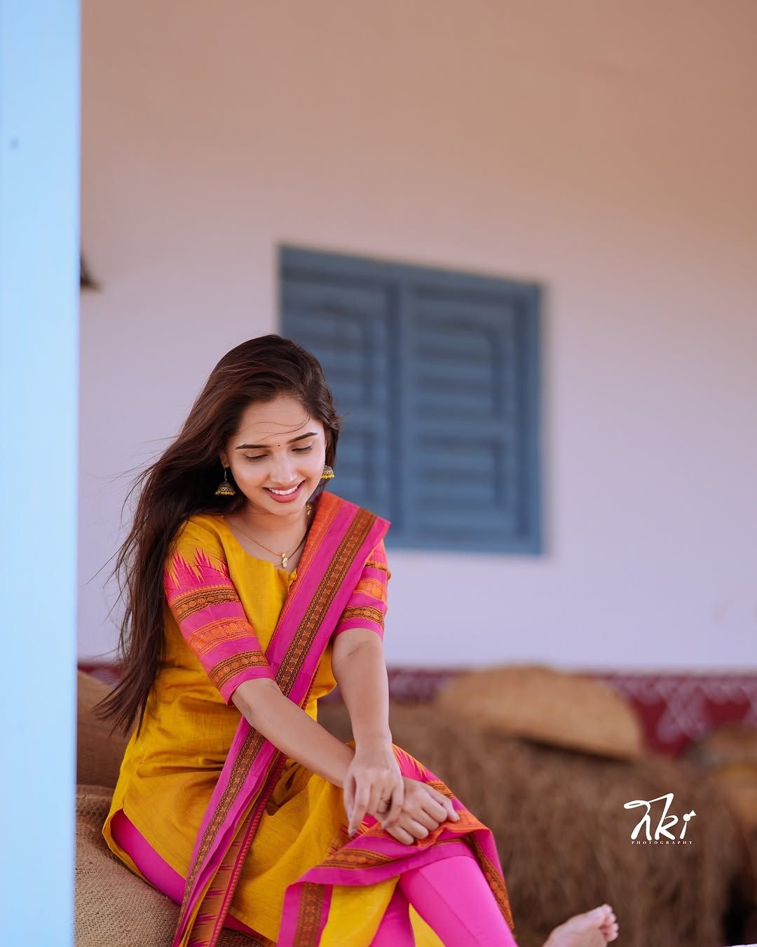 Mustard Kanchi Cotton Kurta Dupatta Set