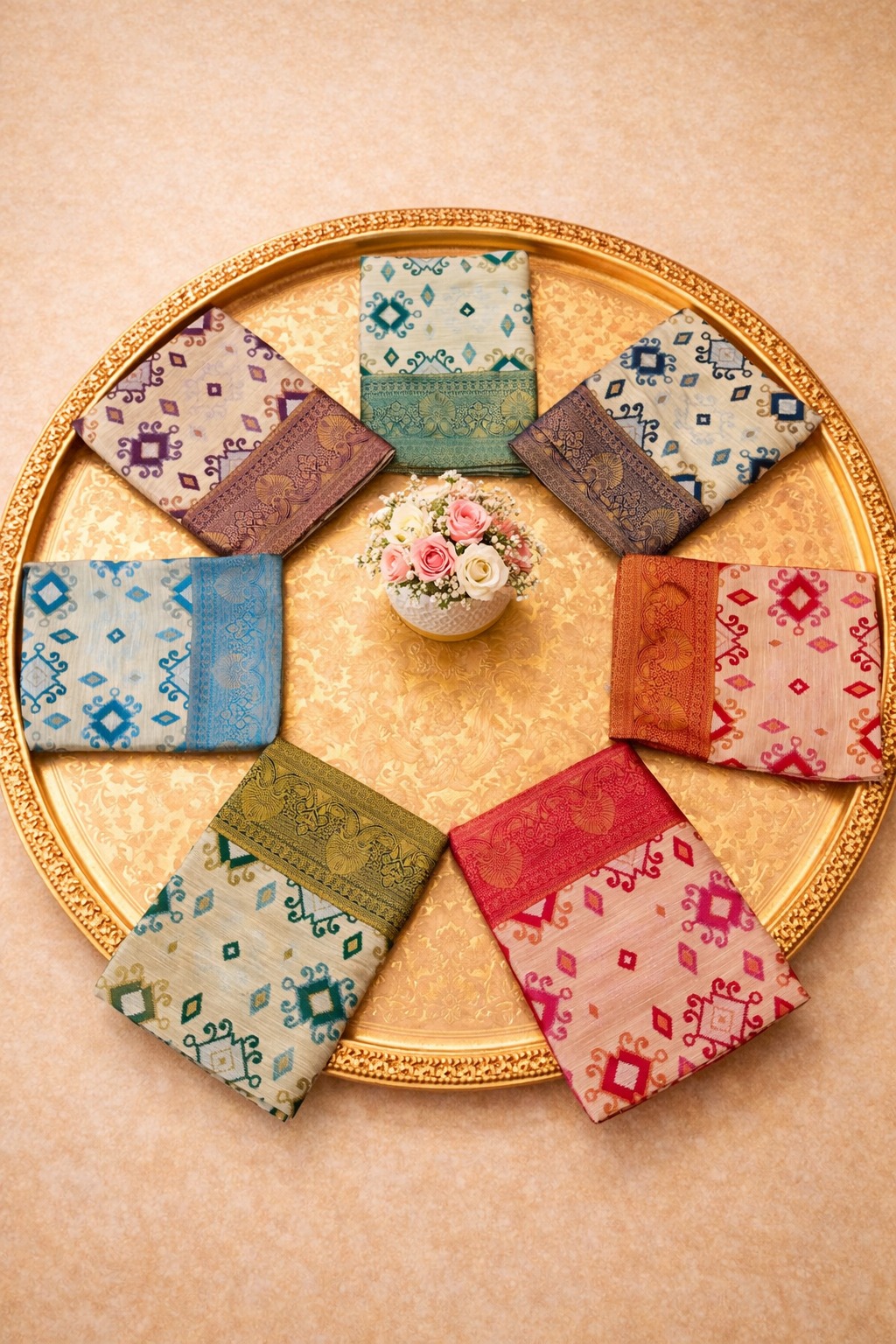 Navy Blue Banarasi Silk Saree with Zari Border