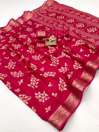 Calcutta Moss Mellow Georgette Printed Saree