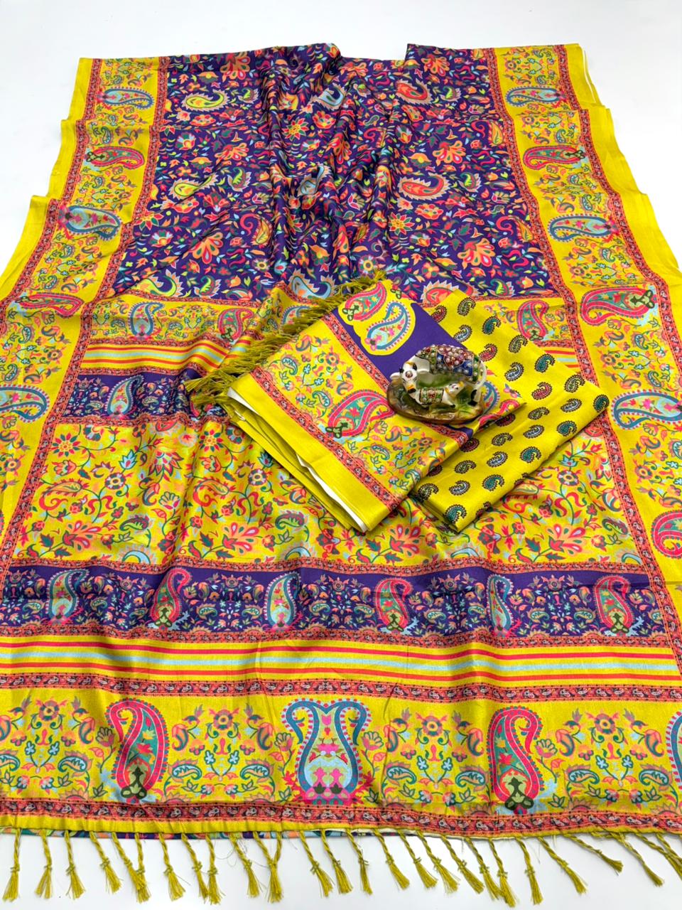 Digital Premium Pashmina Saree with Shawl & Blouse