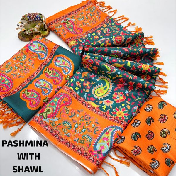 Heritage Paisley Pashmina Saree
