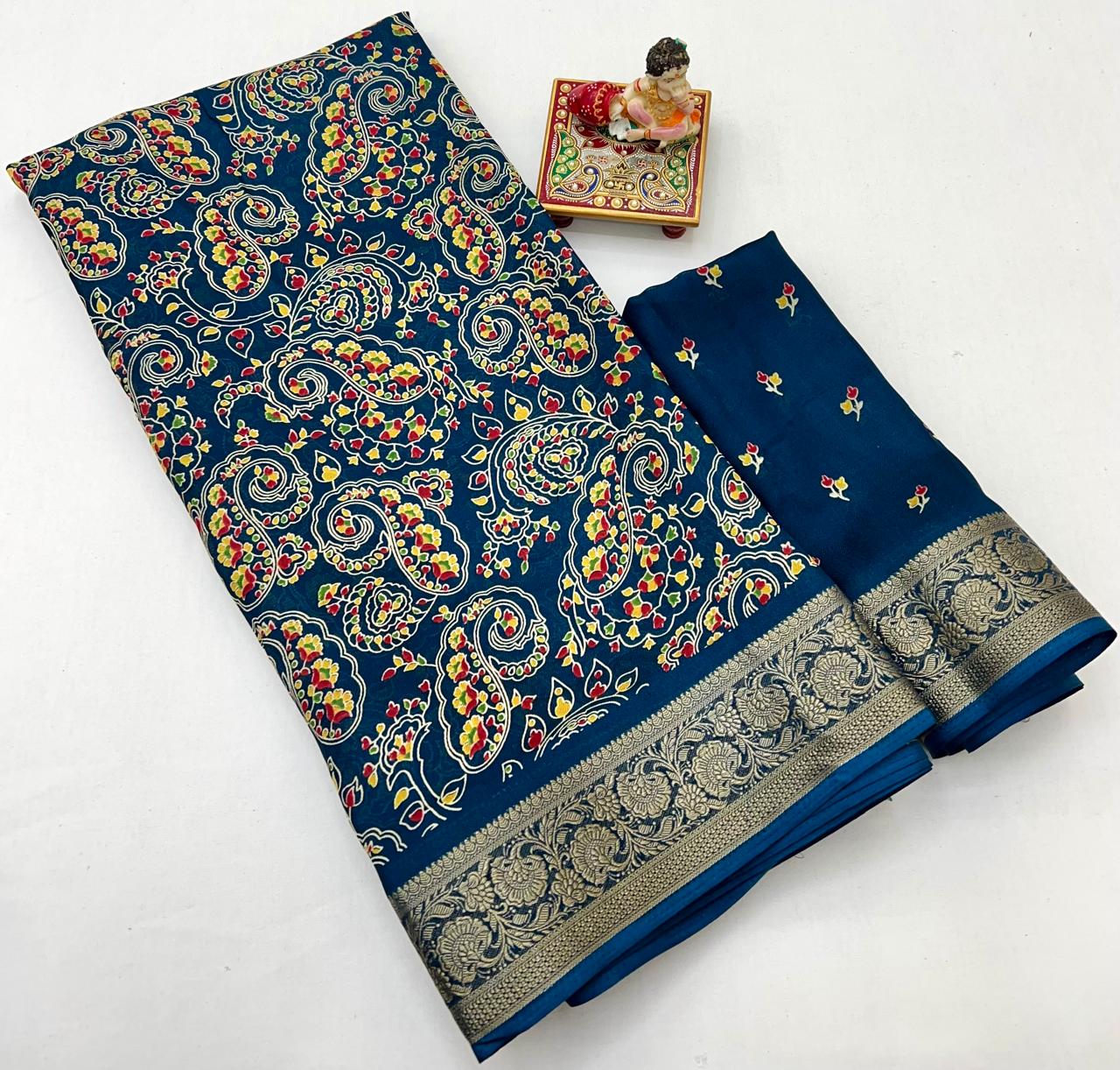 Classic Calcutta Moss Designer Saree