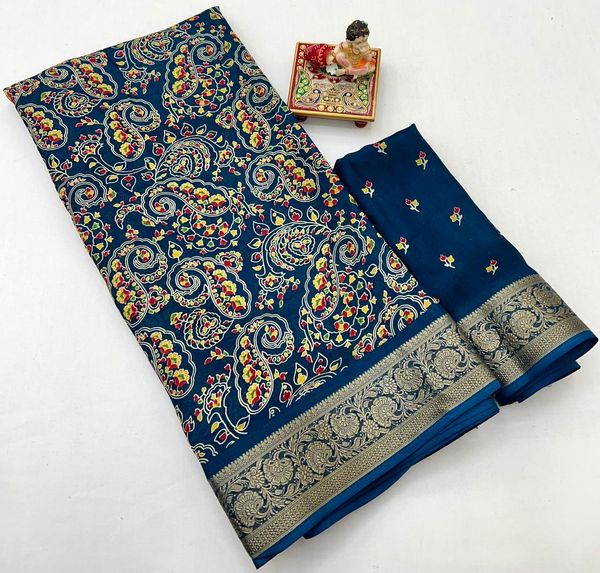 Classic Calcutta Moss Designer Saree