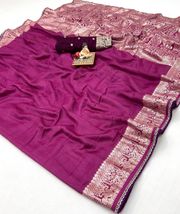 Wedding Wear Maslin Silk Zari Woven Saree Online - Pink