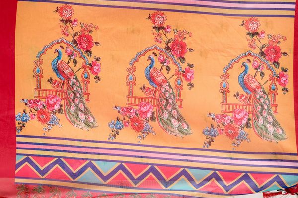 Pink Floral Georgette Saree with Designer Pallu