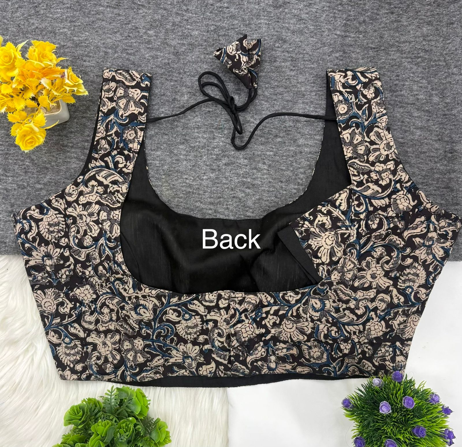 Pure Kalamkari Cotton Padded Blouse for Women