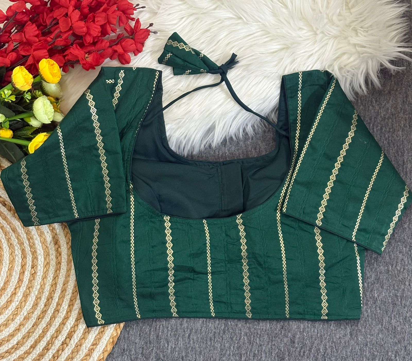 Banarasi Silk Golden Jari Padded Blouse for Women