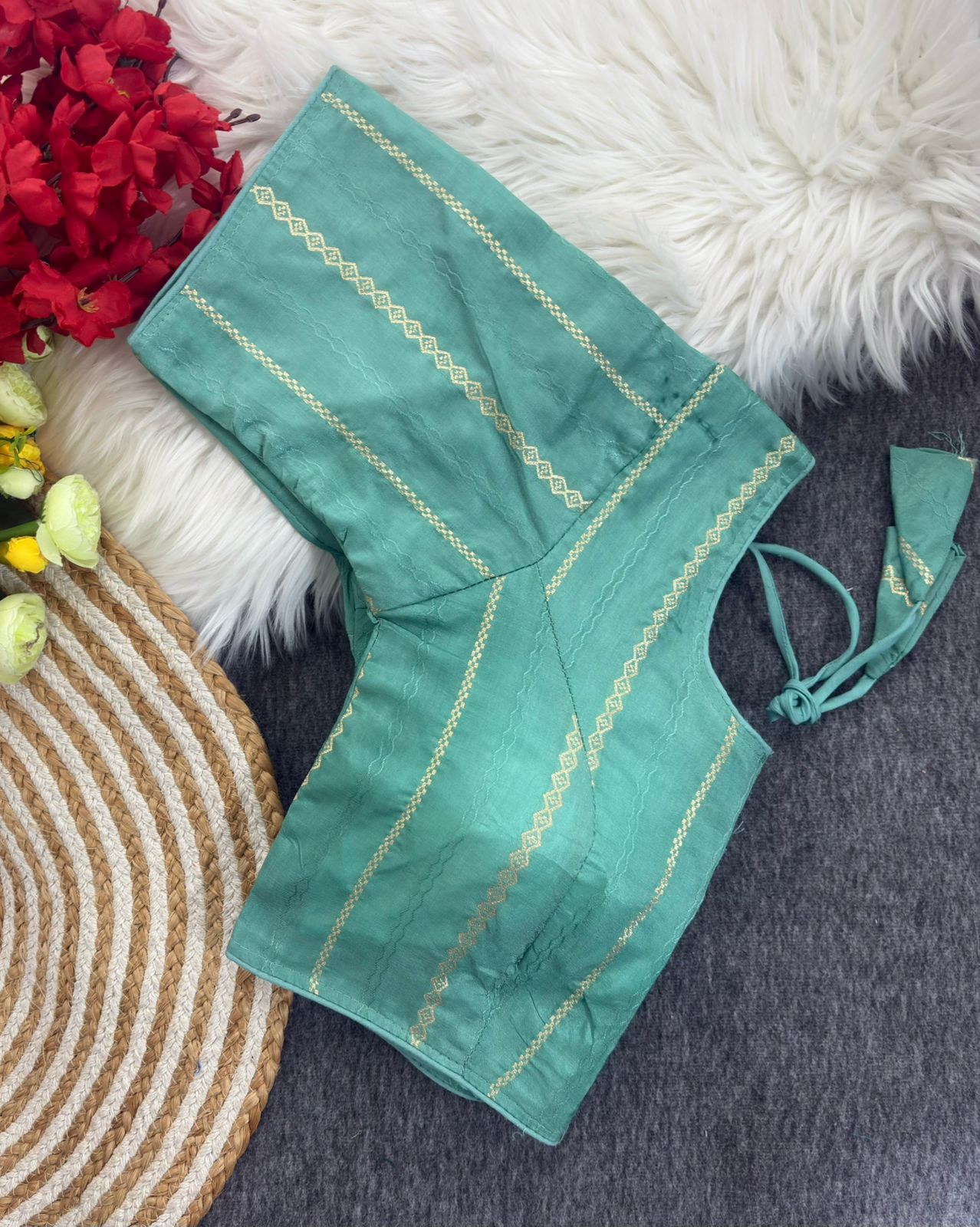 Banarasi Silk Golden Jari Padded Blouse for Women