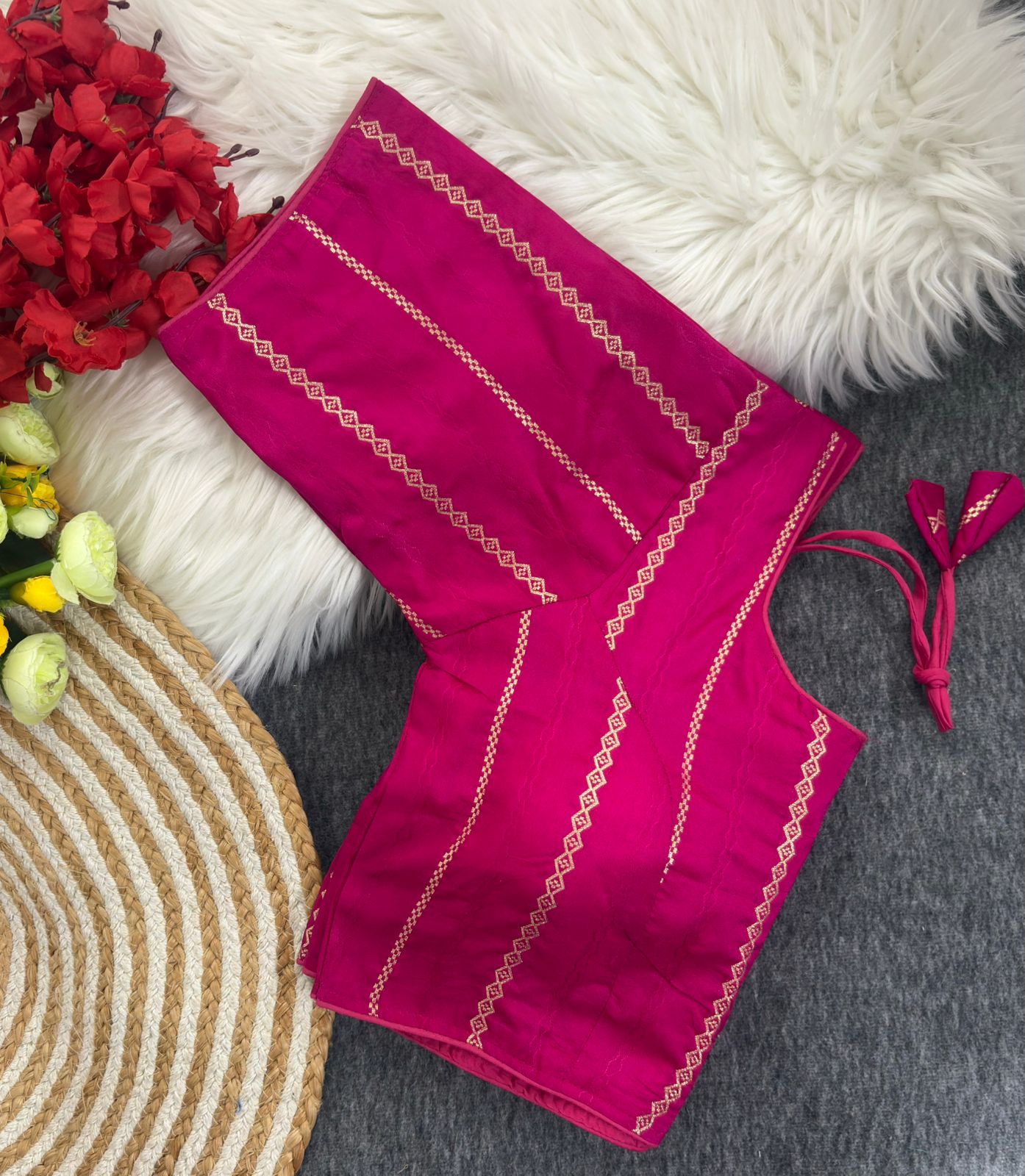 Banarasi Silk Golden Jari Padded Blouse for Women