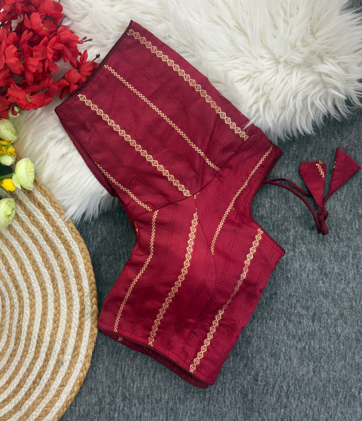 Banarasi Silk Golden Jari Padded Blouse for Women