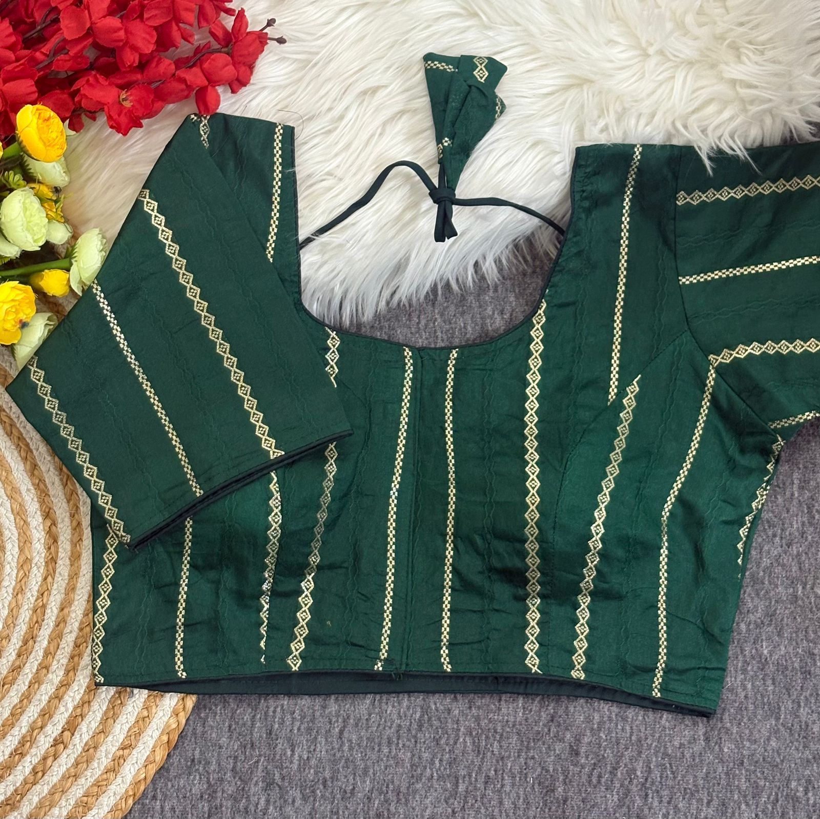 Banarasi Silk Golden Jari Padded Blouse for Women