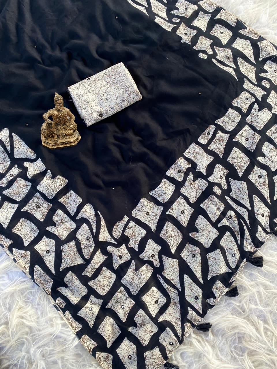 Premium Black Georgette Saree For Party Wear