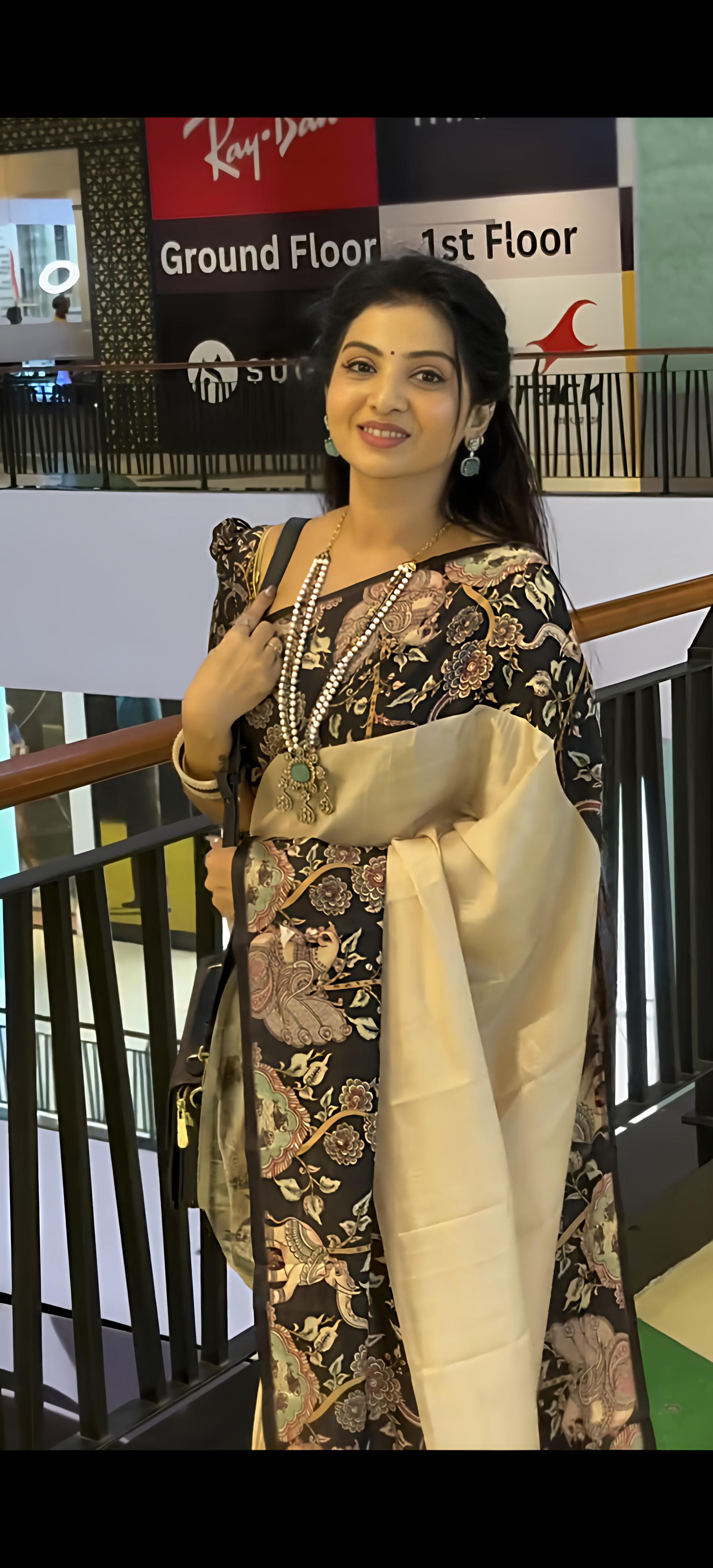 Traditional Elephant Art Designer Silk Saree