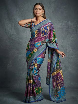 Royal Raj Gharana Mirror Work Designer Saree