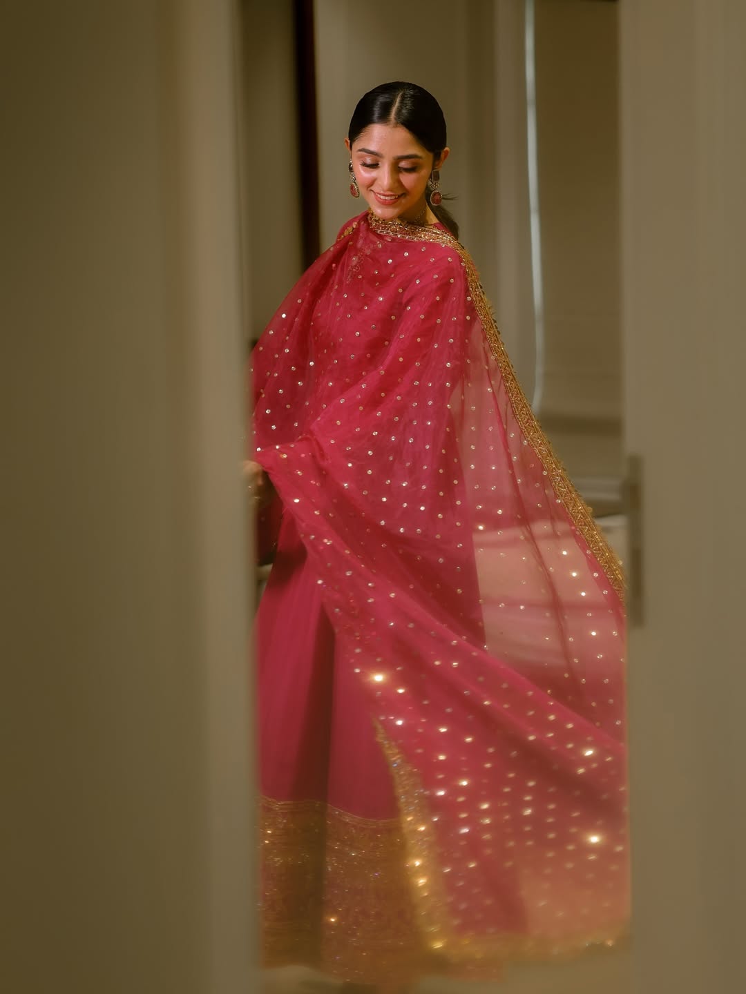 Premium Wine Embroidered Anarkali Suit Set for Women