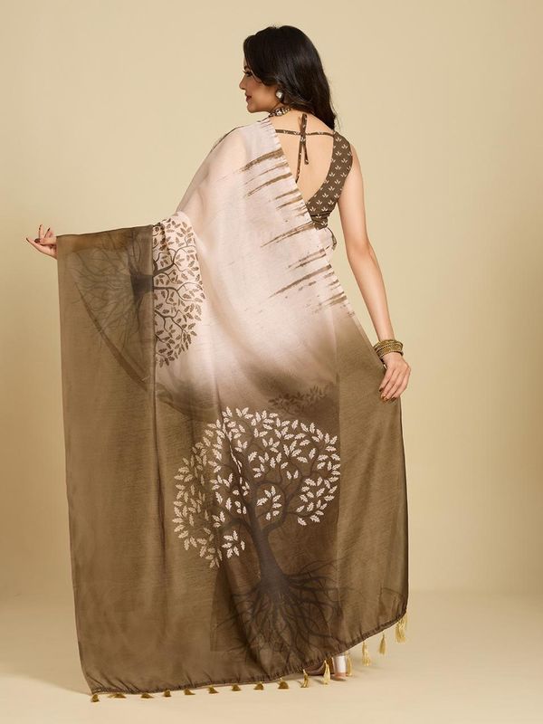 Beige Grace Cotton Silk Saree for Daily Wear
