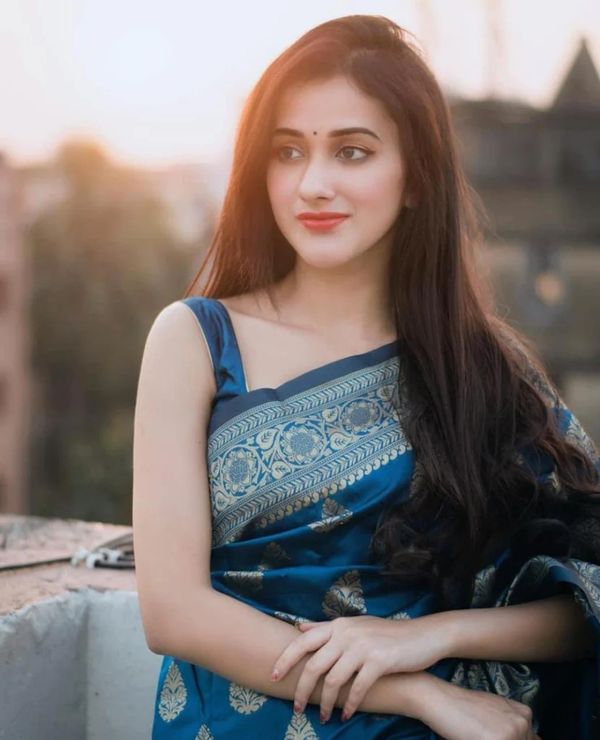 Teal Blue Lichi Silk Saree with Elegant Zari Border