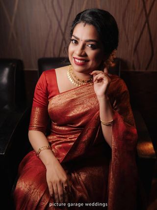 Red Lichi Silk Saree with Rich Golden Jacquard Work