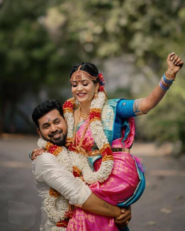 Pink Lichi Silk Saree with Teal Border & Zari Weaving