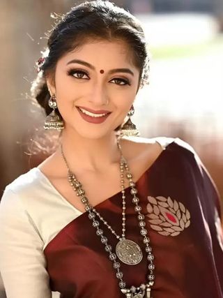 Maroon Soft Lichi Silk Saree with Silver Zari & Jacquard Border