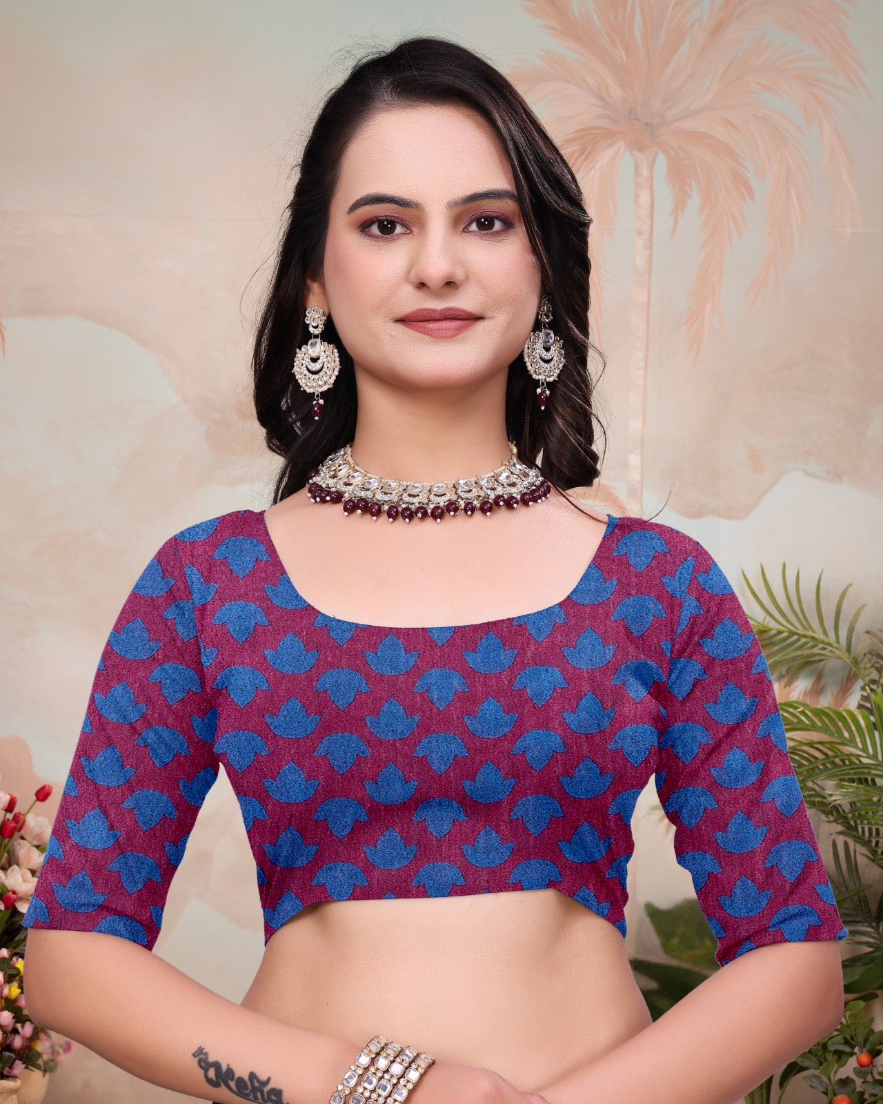 Maroon Designer Mal Cotton Saree with Rich Pallu